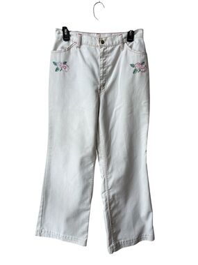 Vintage Levis For Me Floral Embroidered Denim Bootcut Jeans Approx Size 30